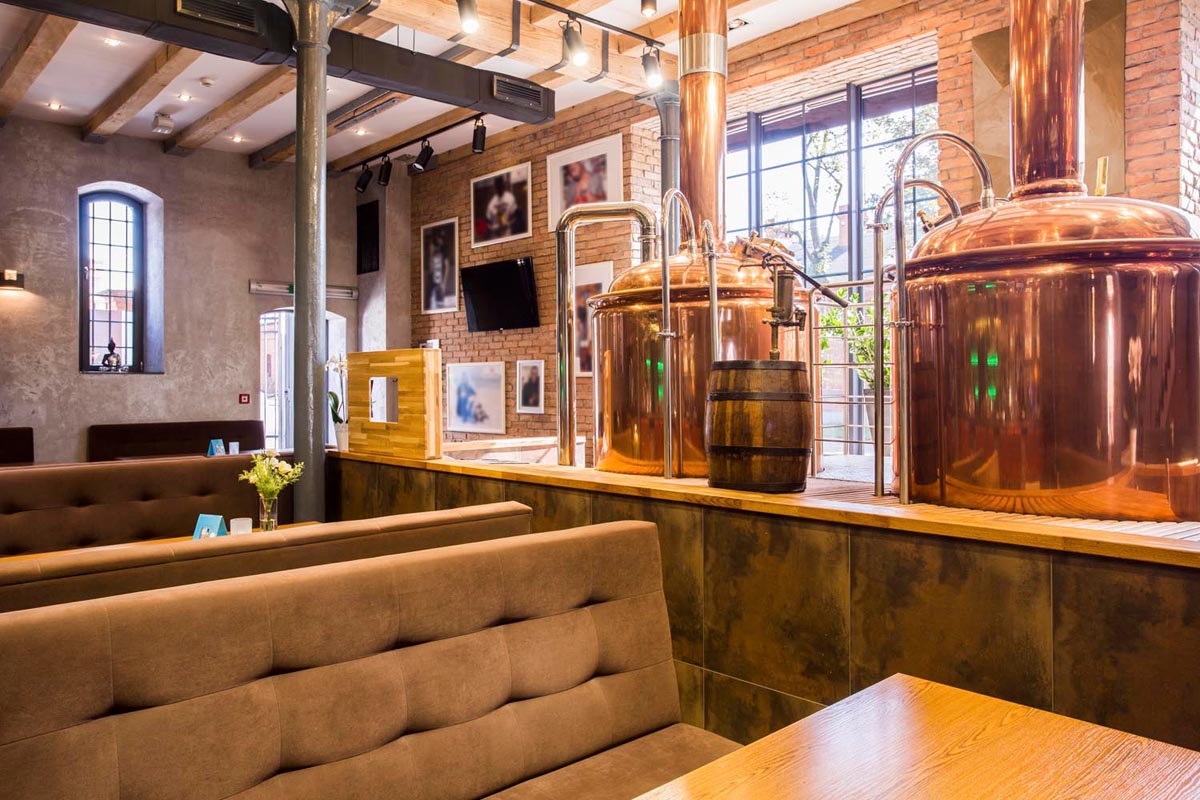 Restaurant and brewery interior